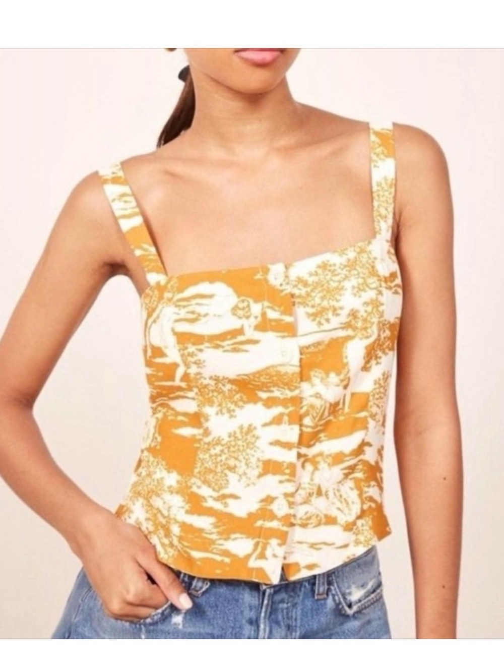 Reformation Yara cropped top size XS